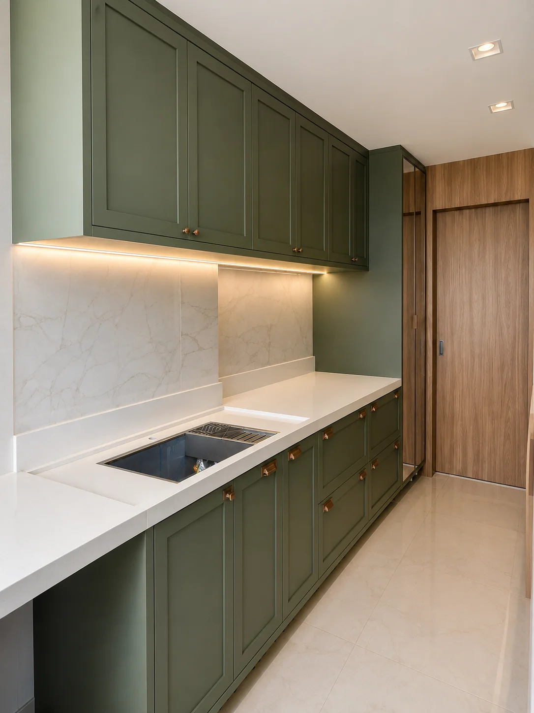 Cozinha planejada verde sob medida Excellence